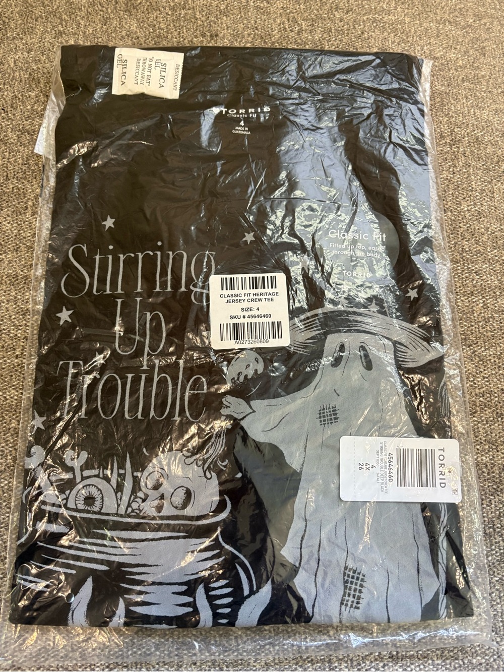 NWT Torrid Classic Heritage Jersey Crew ‘Stirring up Trouble’ Crew Tee 👻 - Picture 5 of 6